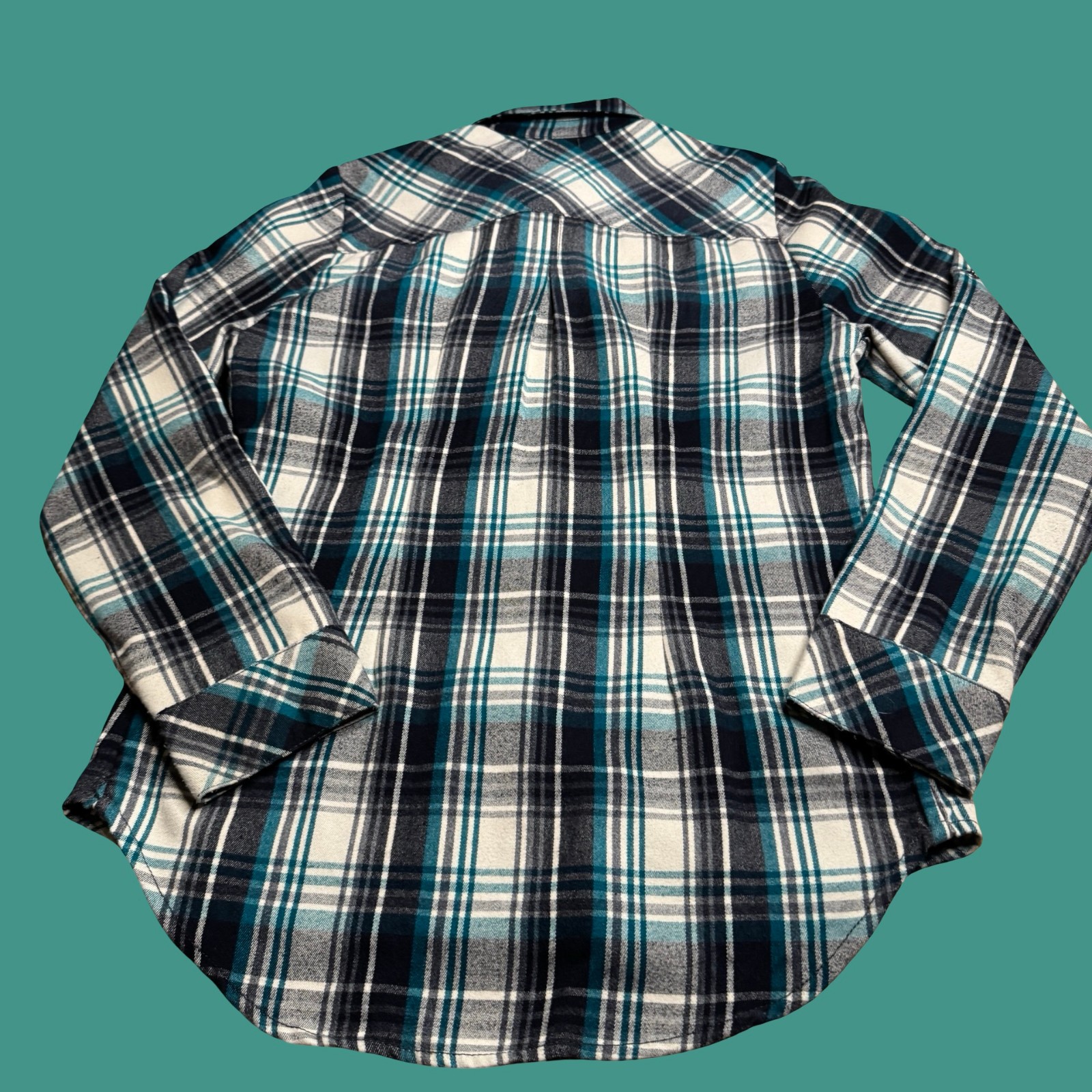 Dear John Womens Flannel Shirt Medium Plaid Pearl Snap Western Anthropologie