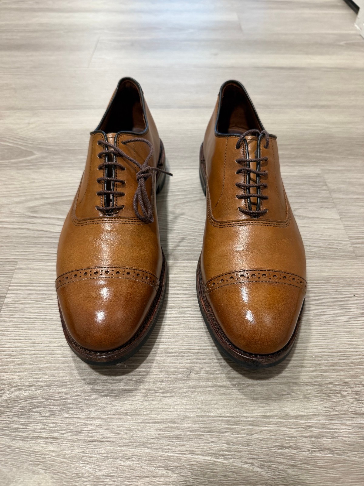 Allen Edmonds Fifth Avenue Oxford 9D Walnut Brown Cap Toe Dainite Sole USA