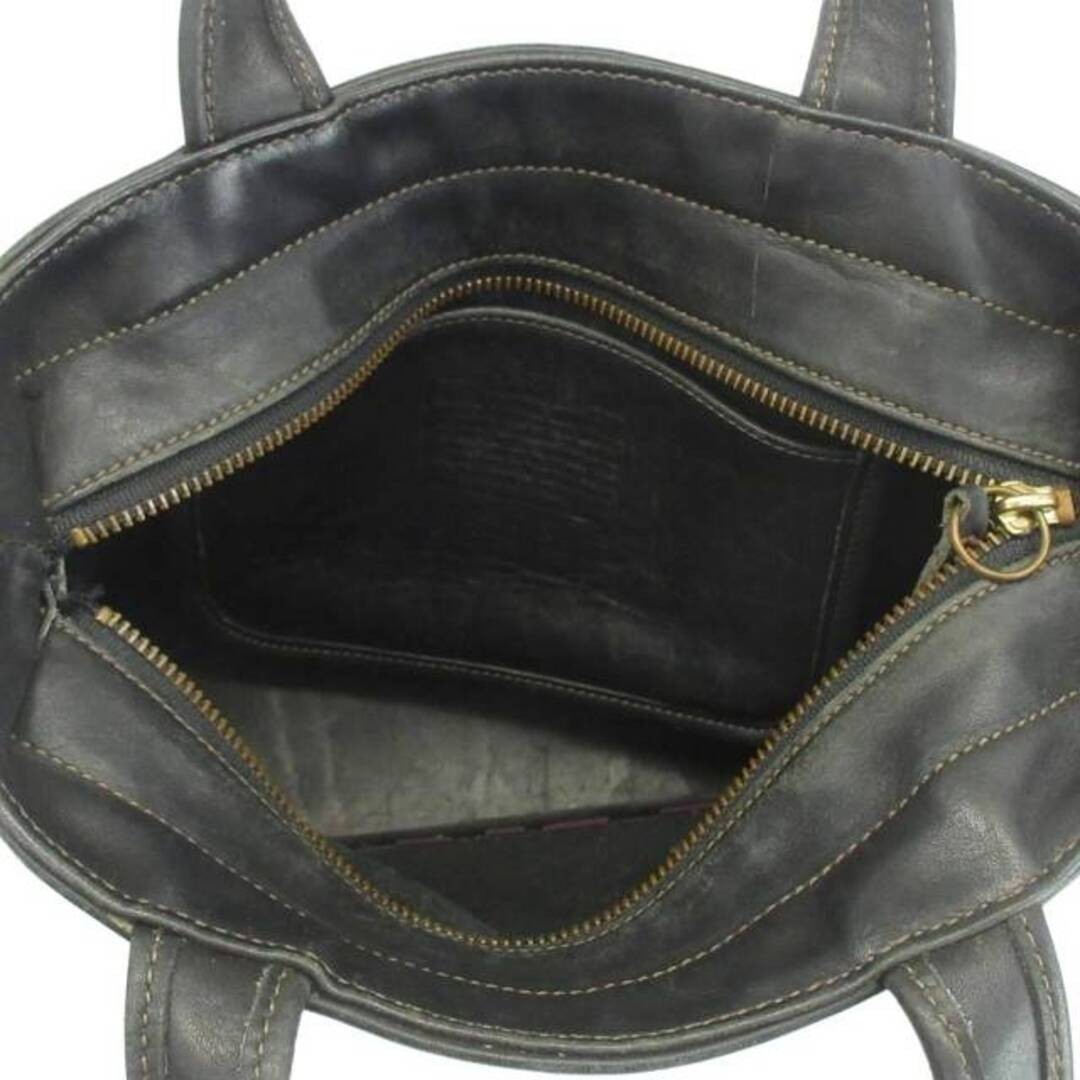 Coach Old Breaker Satchel Bleecker Handbag Leather Black 9303 XZ Used 629fe7d7ae