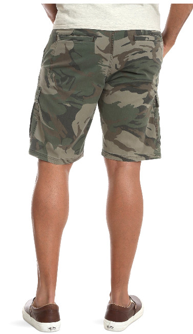 Men’s Wrangler Relaxed Fit Cargo Shorts w/ Stretch Green Brown Camo CHOOSE SIZE