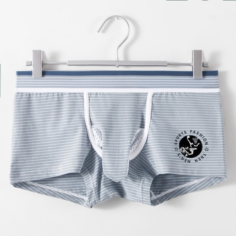 Men’s Underwear Mesh Breathable U Pouch Cotton Panties Elephant Nose Boxer Trunk