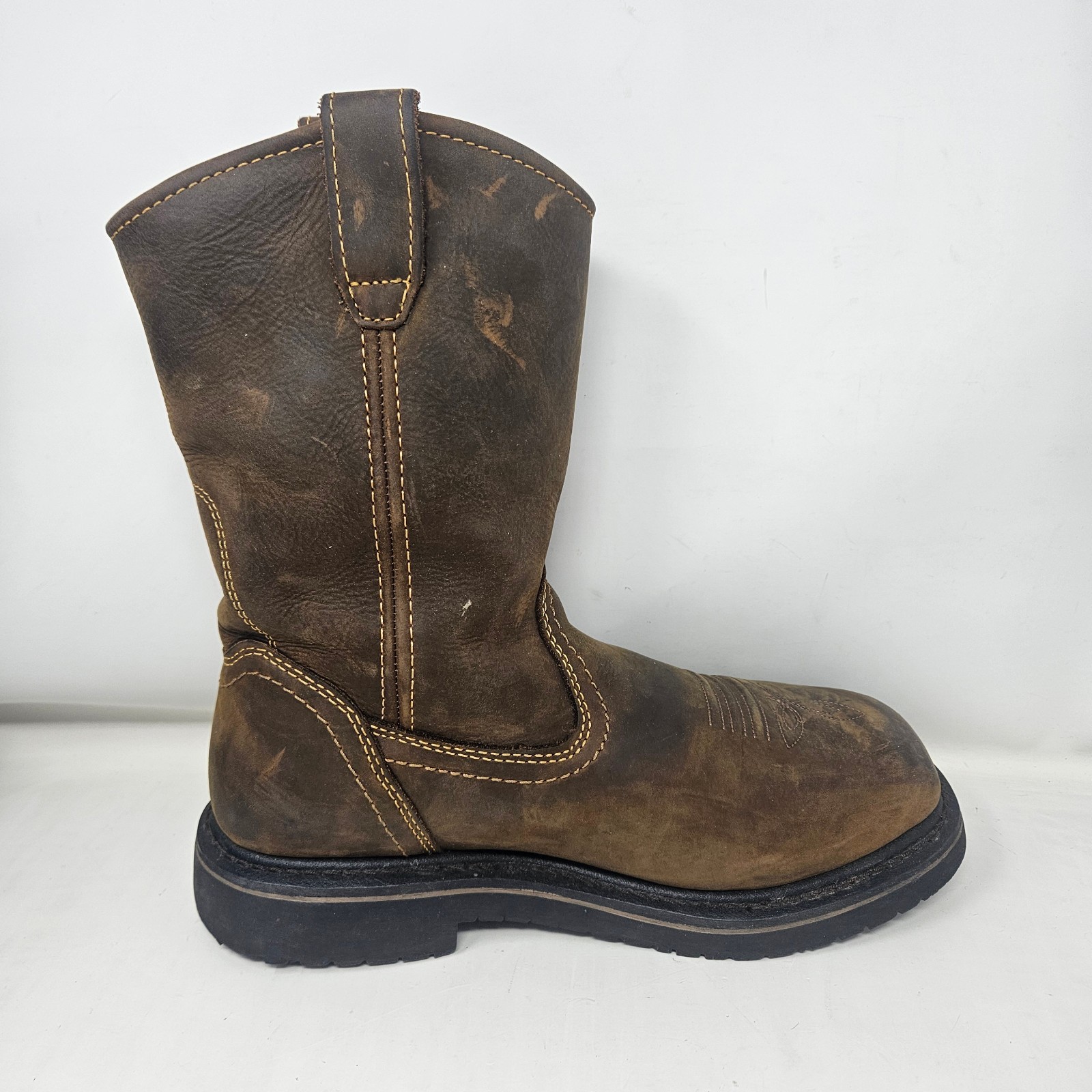 Hytest Ryder Metatarsal Guard Square Steel Toe Wellington Boots Mens Size 8.5 EW