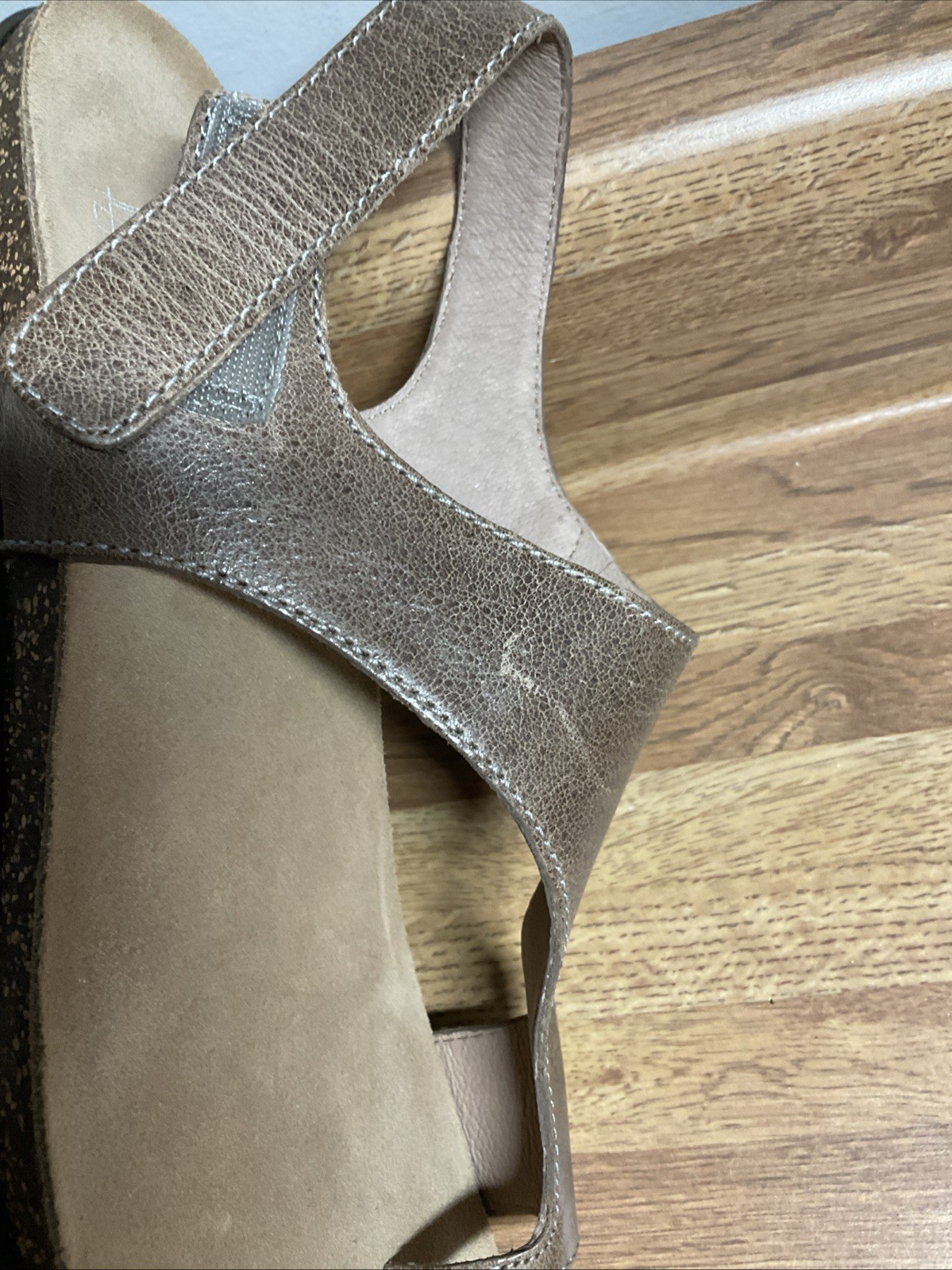 VGC Dansko Reece Slingback Burnished Stone Brown Leather Sz 40 Women’s 8.5-9