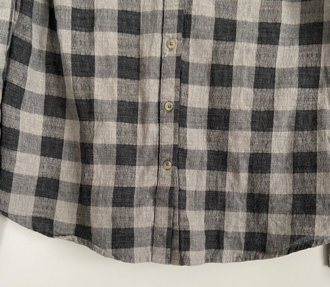 Sundance Plaid Lace Shirt S Gray Check Button Up Western Cowgirl Redford Cassidy
