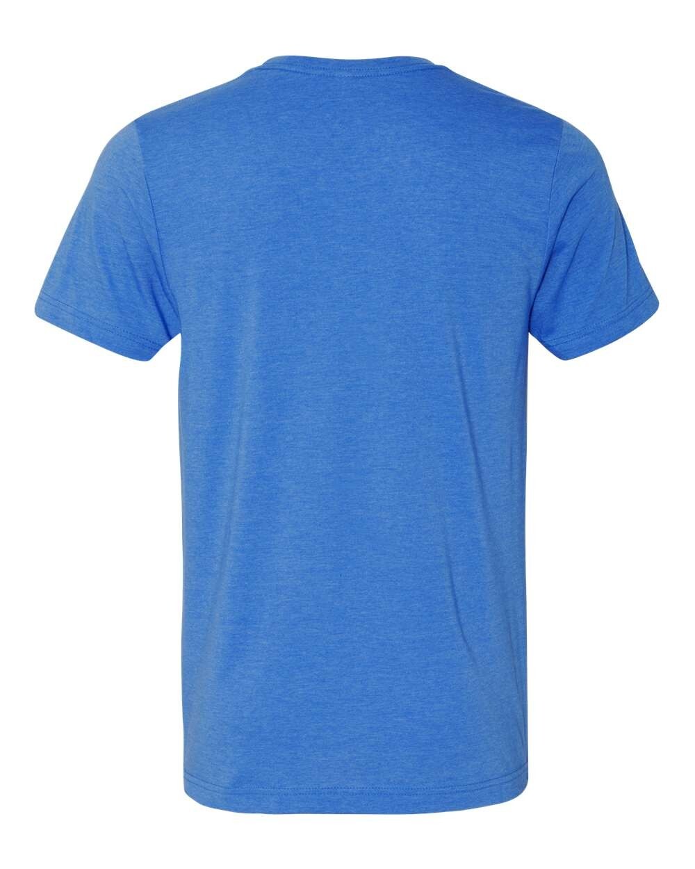 Bella + Canvas 3001CVC Large Heather True Royal CVC Jersey Unisex Blue Tshirt