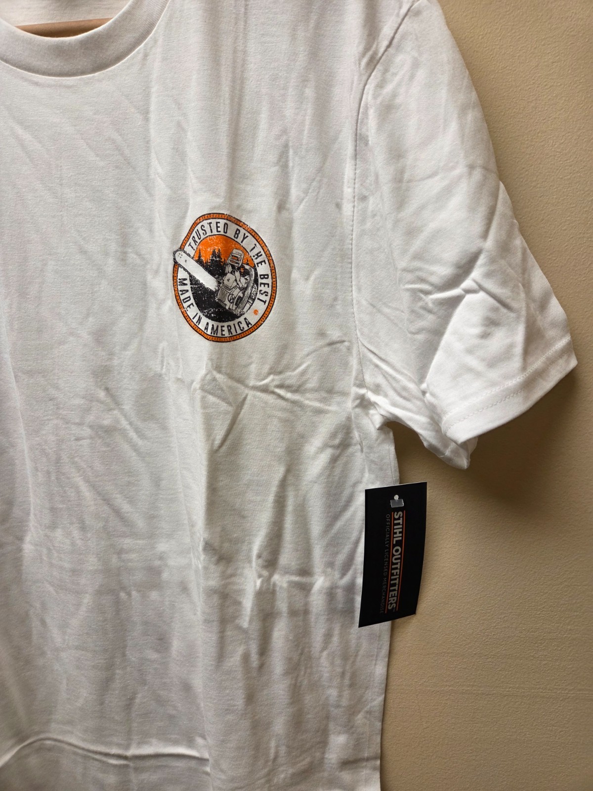 Official STIHL Trusted Graphic White T-shirt – M, L, XL, 2X, 3X & 4X Sizes