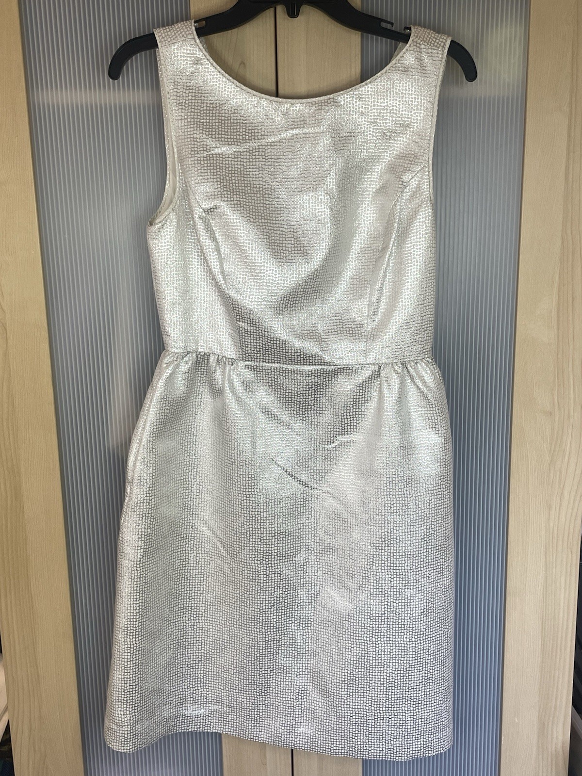 Erin Fetherston Coquette Retro Metallic Bow cocktail Dress 6 Bridal Prom Party