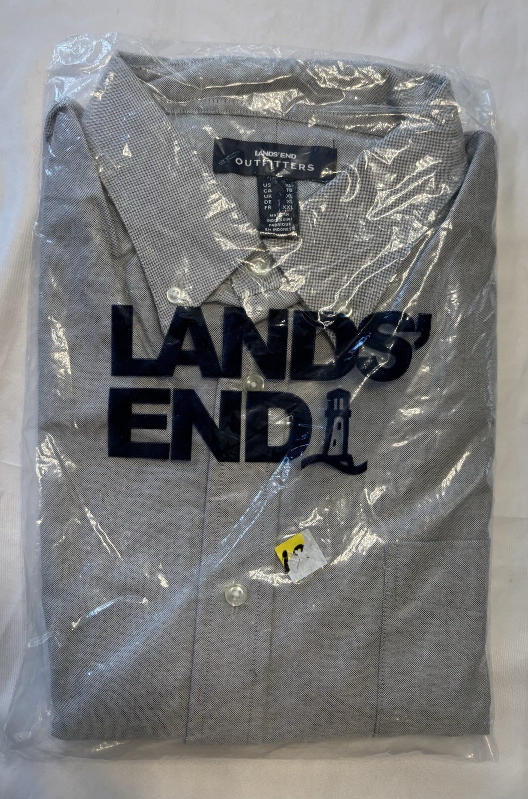 Lands End Original Oxford Gray Shirt NEW XL NWT In Package