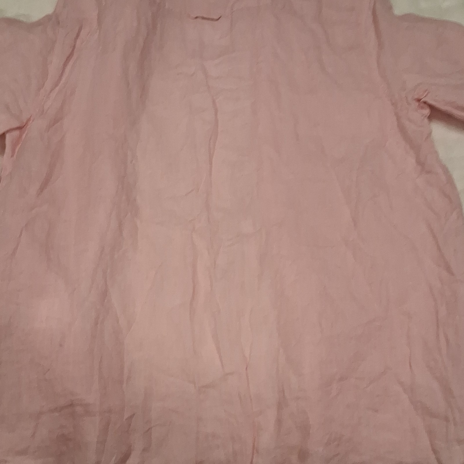 Tommy Hilfiger Men’s Linen Regular Fit Pink Short Sleeve Button-Down L/G
