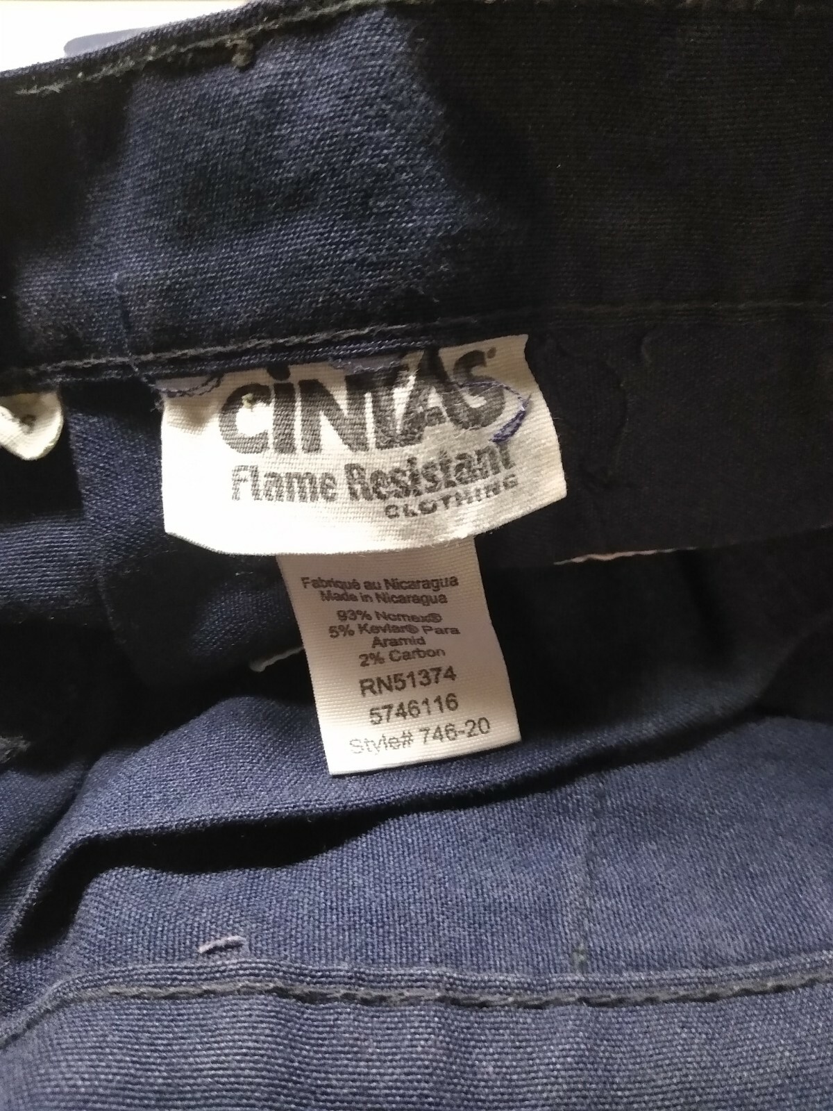 Used Navy Blue Flame Fire Resistant FR Pants Bulwark Carharrt Workrite Cintas