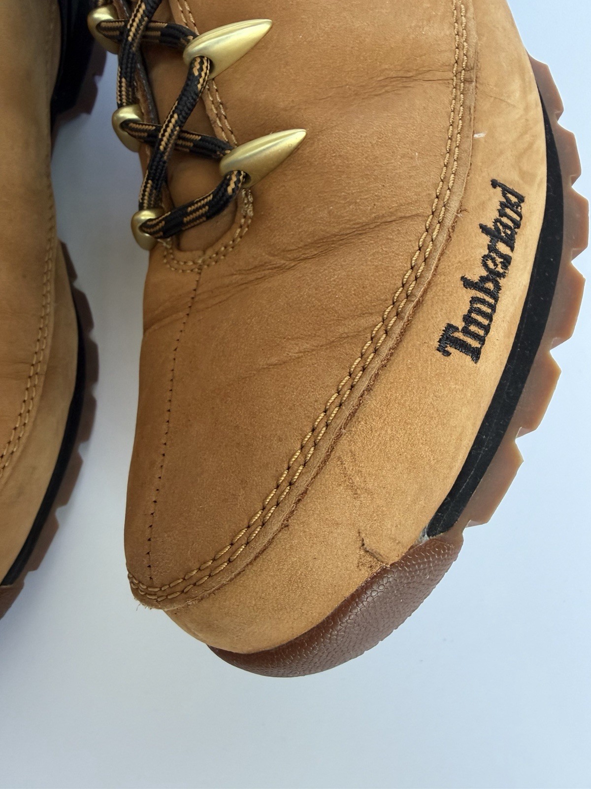 Timberland Men’s Hiker Ankle Boots Leather Beige/Black Lace-Up US 11.5