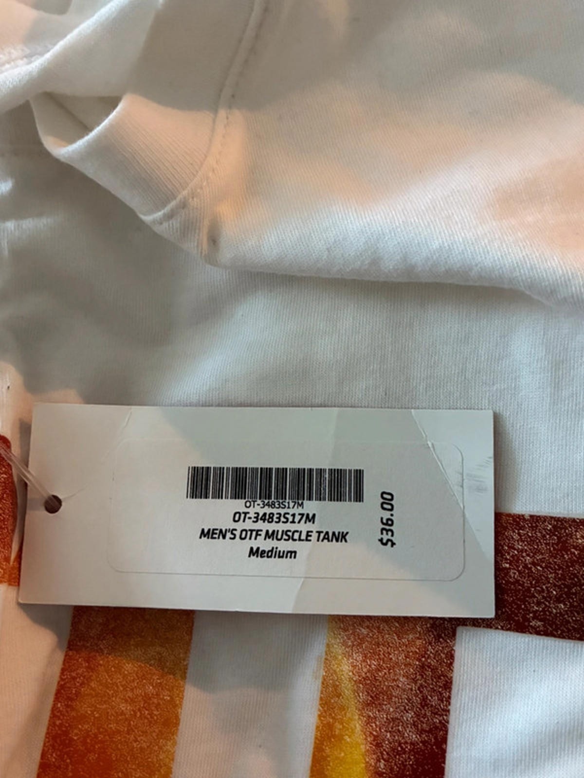 New With Tags Men’s Size Medium Orange Theory Fitness OTF Muscle Tank Top