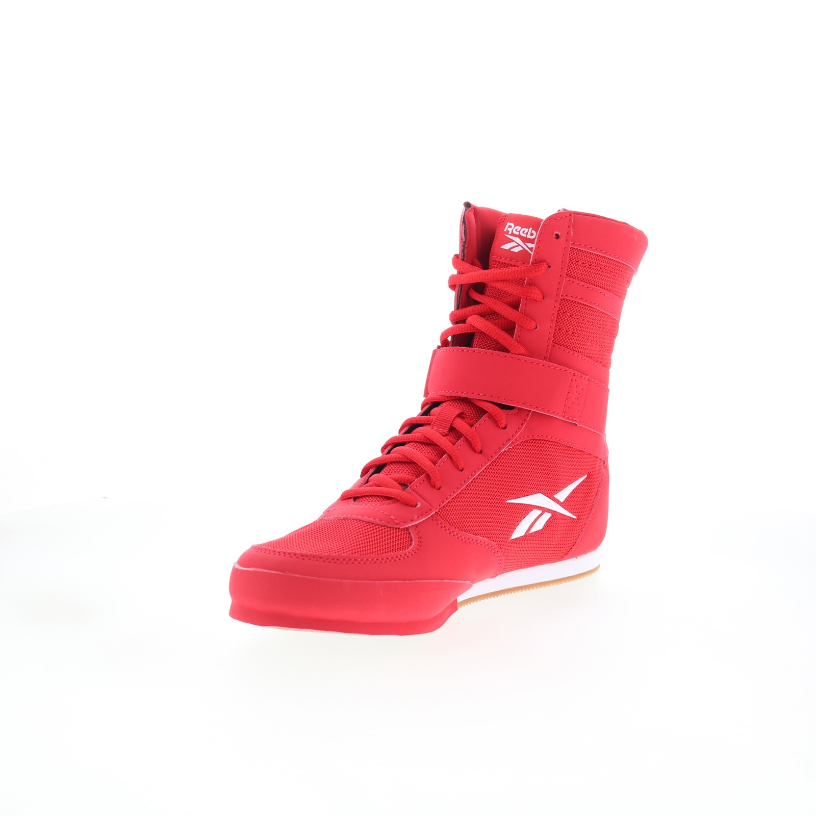 Reebok Boxing HI Mens Red Mesh Lace Up Athletic Boxing Shoes