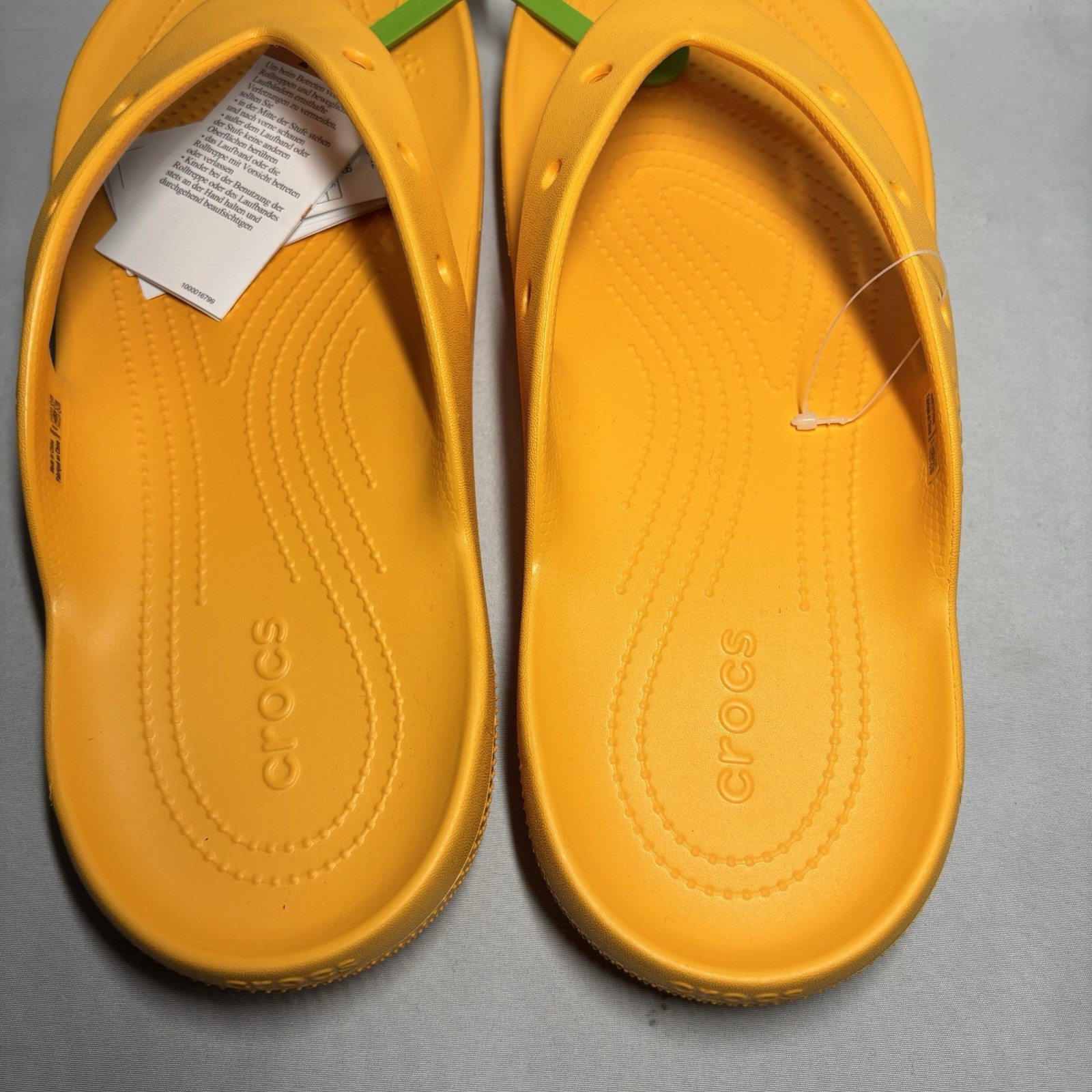 Crocs Baya II Flip Flop Thong Mens Size 12 Orange Sandals Shoes NEW 209402-84B