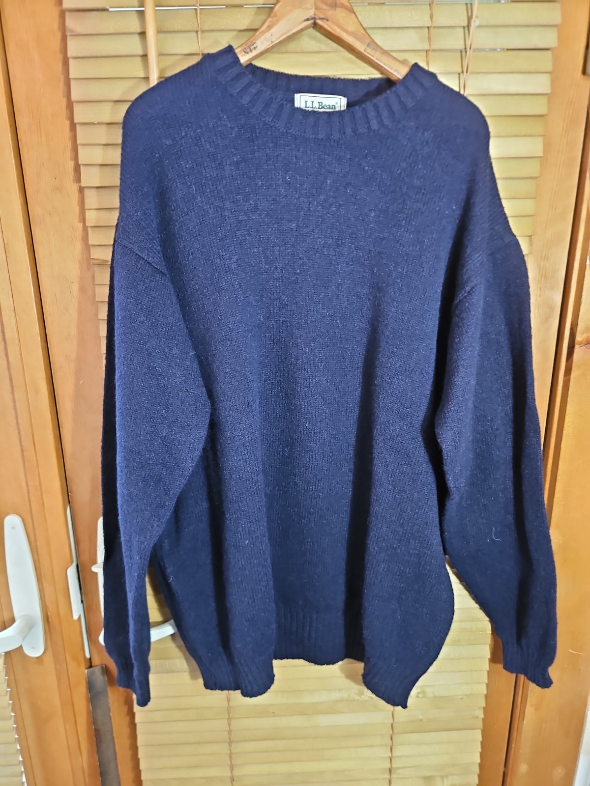 True Vintage LL Bean 100% New Wool Fishermans Sweater Made In Scotland XLT Tall