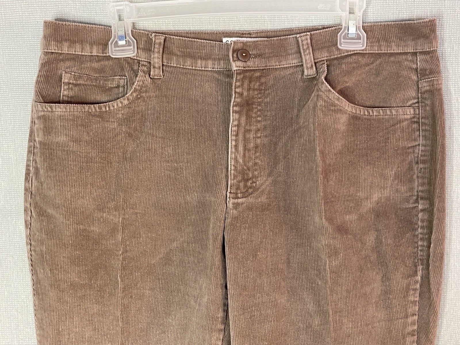 Vintage Covington Stretch Tan Corduroy Pants Women Sze 16P 98% Cotton 2% Spandex