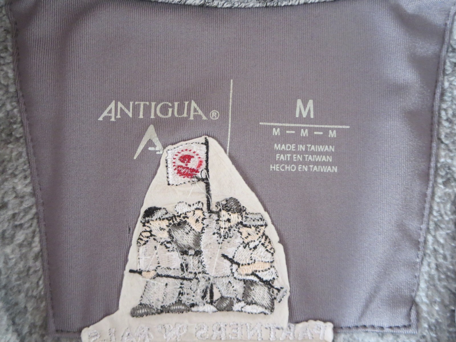 New Antigua Pebble Beach Golf Links Grey Pullover 1/4 Zip Partners N Pals Medium