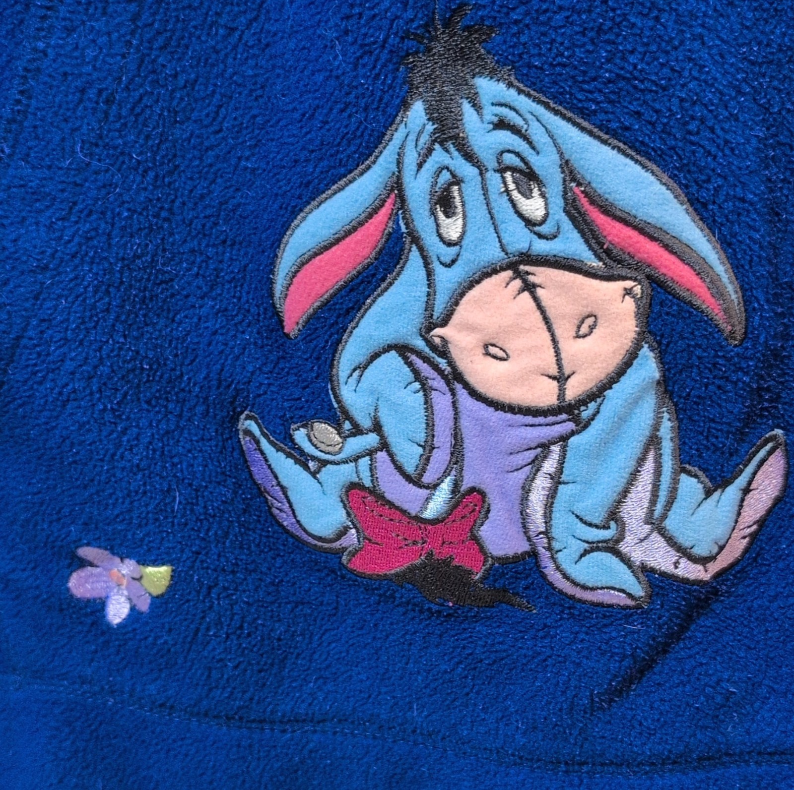 Disney Eeyore Fleece 1/2 Zip Pullover Sweatshirt Blue Large Women’s