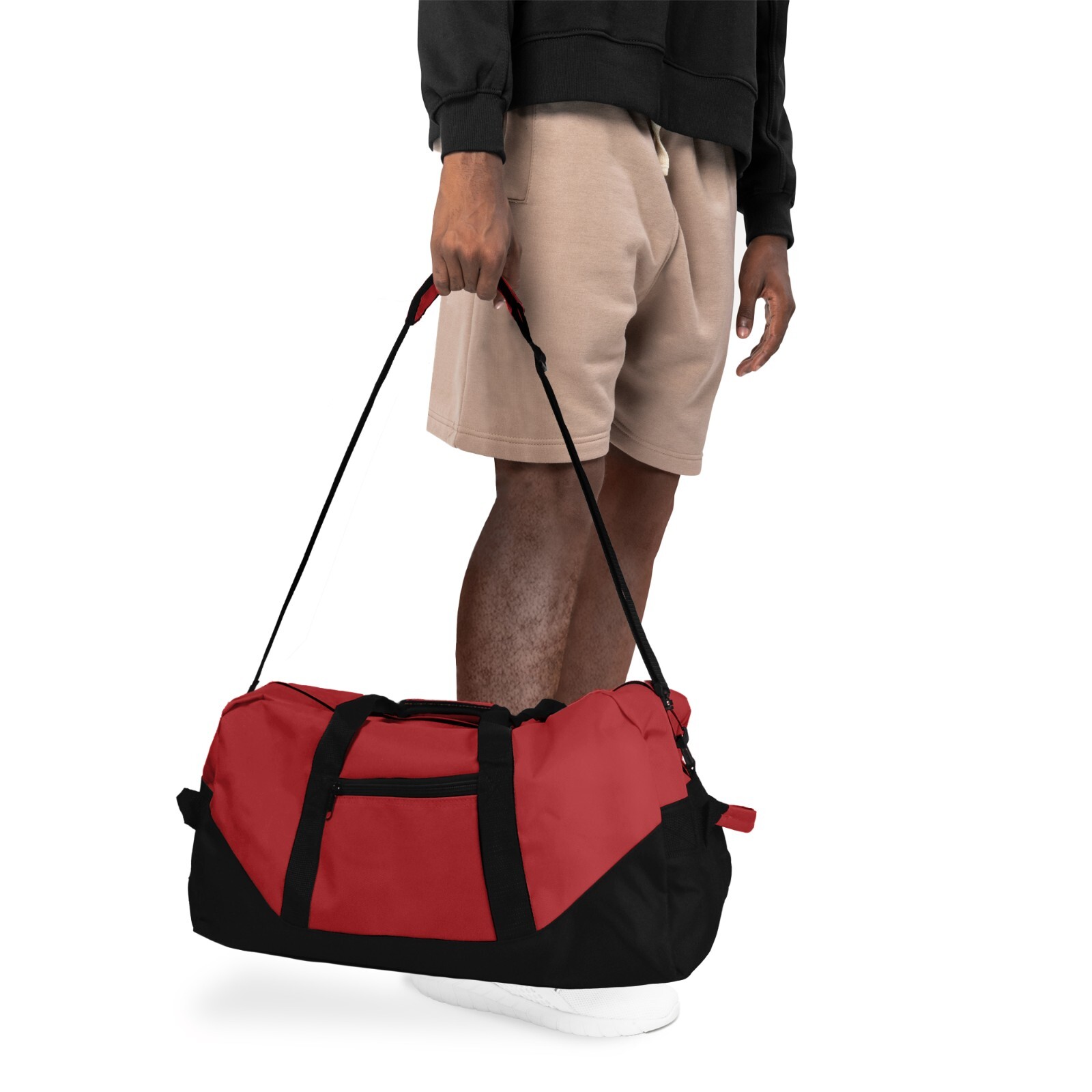 DALIX 21″ Duffle Bag Two-Toned Sports Gym Travel Bag in Red and Black