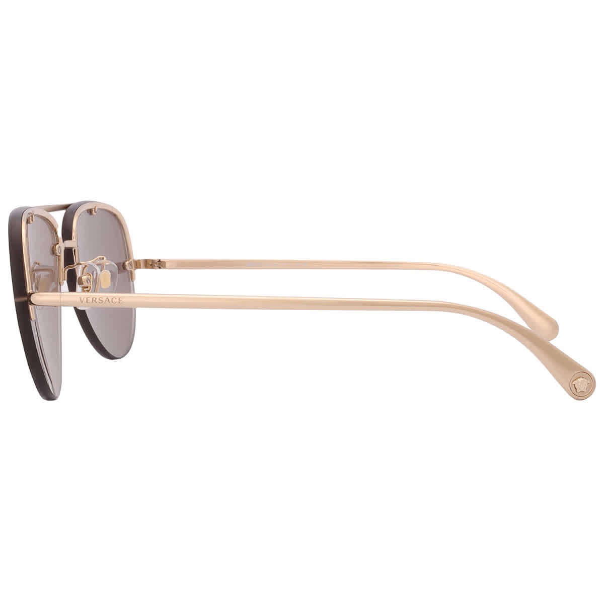 Versace Light Grey Silver Mirror Pilot Ladies Sunglasses VE2231 12526G 60