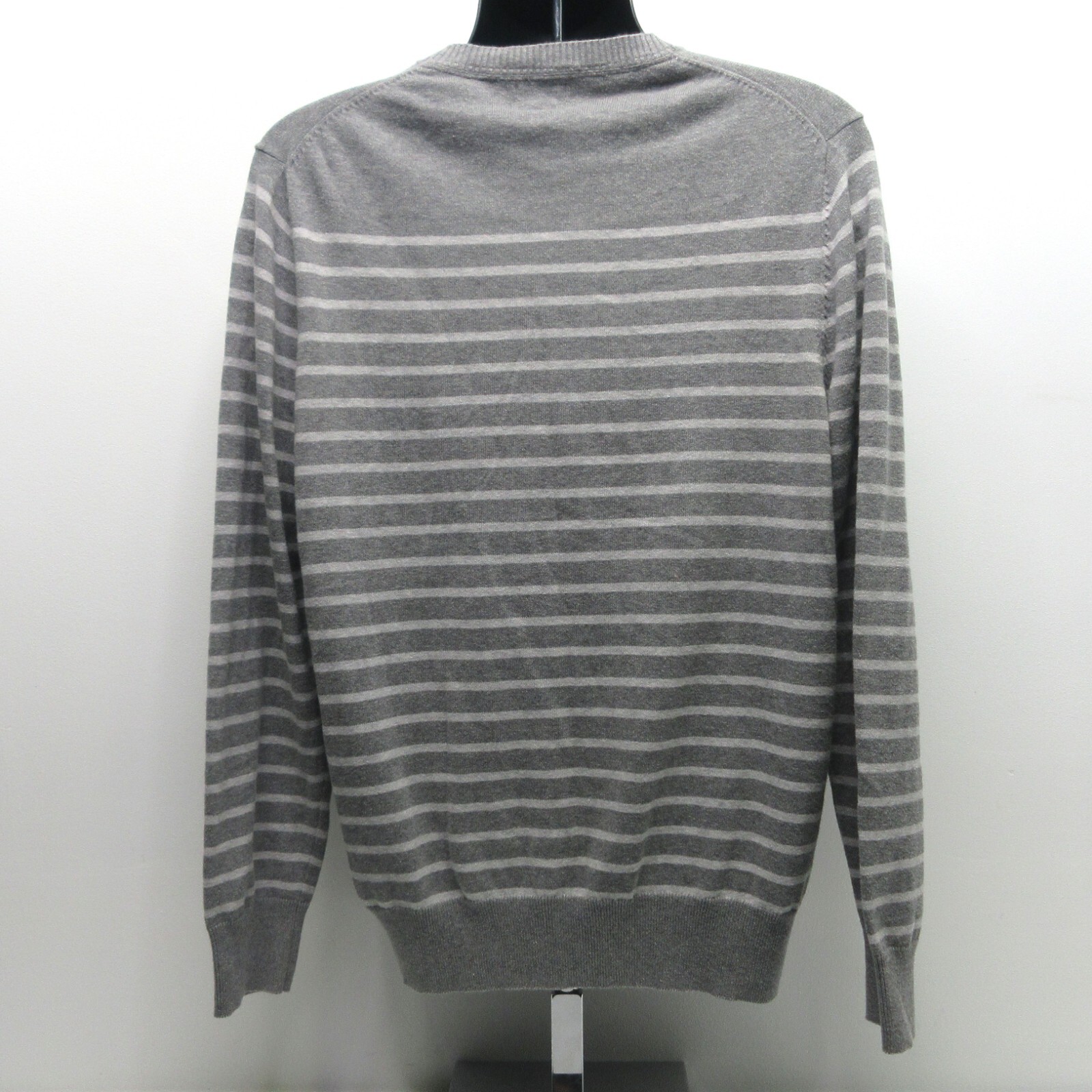 Bowen & Wright Sweater Mens XL Striped Pullover Gray