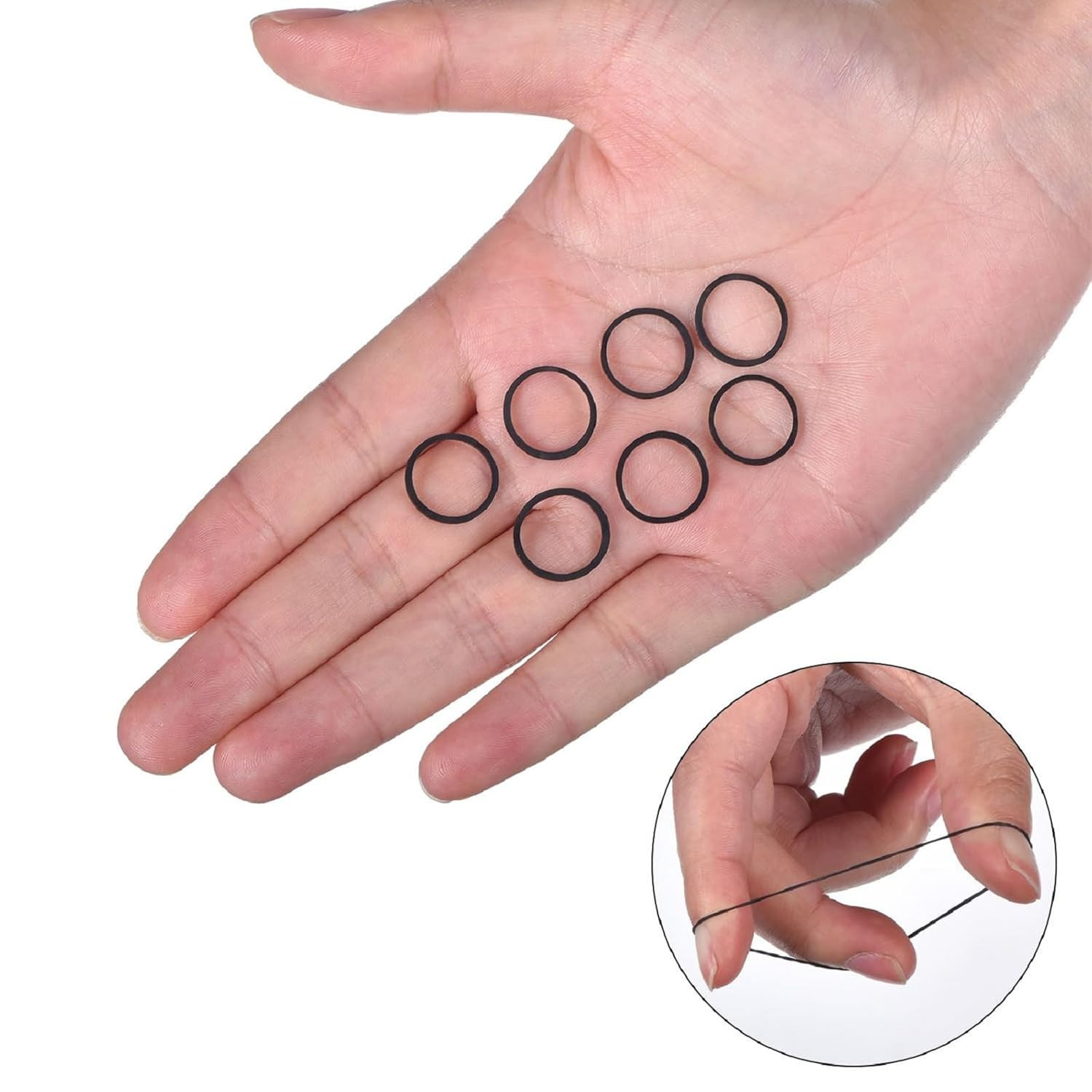 1000 Pcs Mini Rubber Hair Bands 1/2 Soft Elastic Bands for Woman Hair Braids Pon