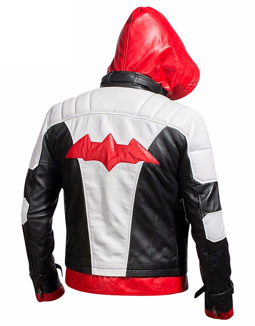 Mens Batman Arkham Knight Red Hood Jacket + Vest – Cosplay Leather Outfit