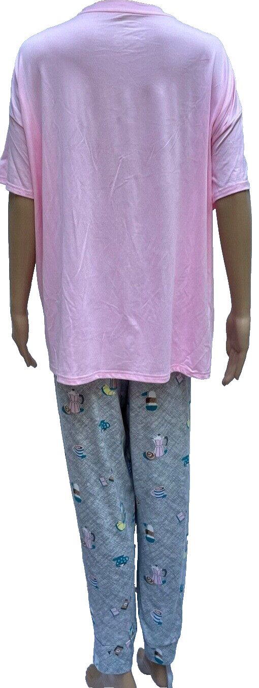 Joyspun Women’s Soft Pajamas Short Sleeve Long Bottoms 5 Variations Plus, Reg Sz