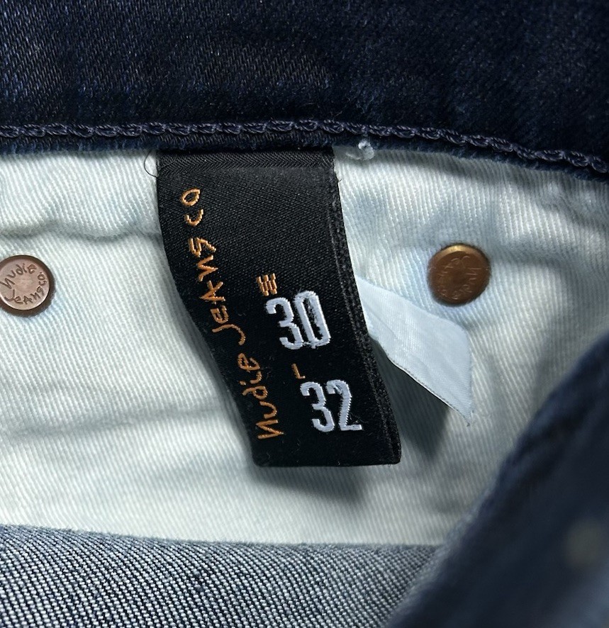 Nudie Jeans Lean Dean Mens 30×29 Deep Sparkle Skinny Tag 30×32 “Read”