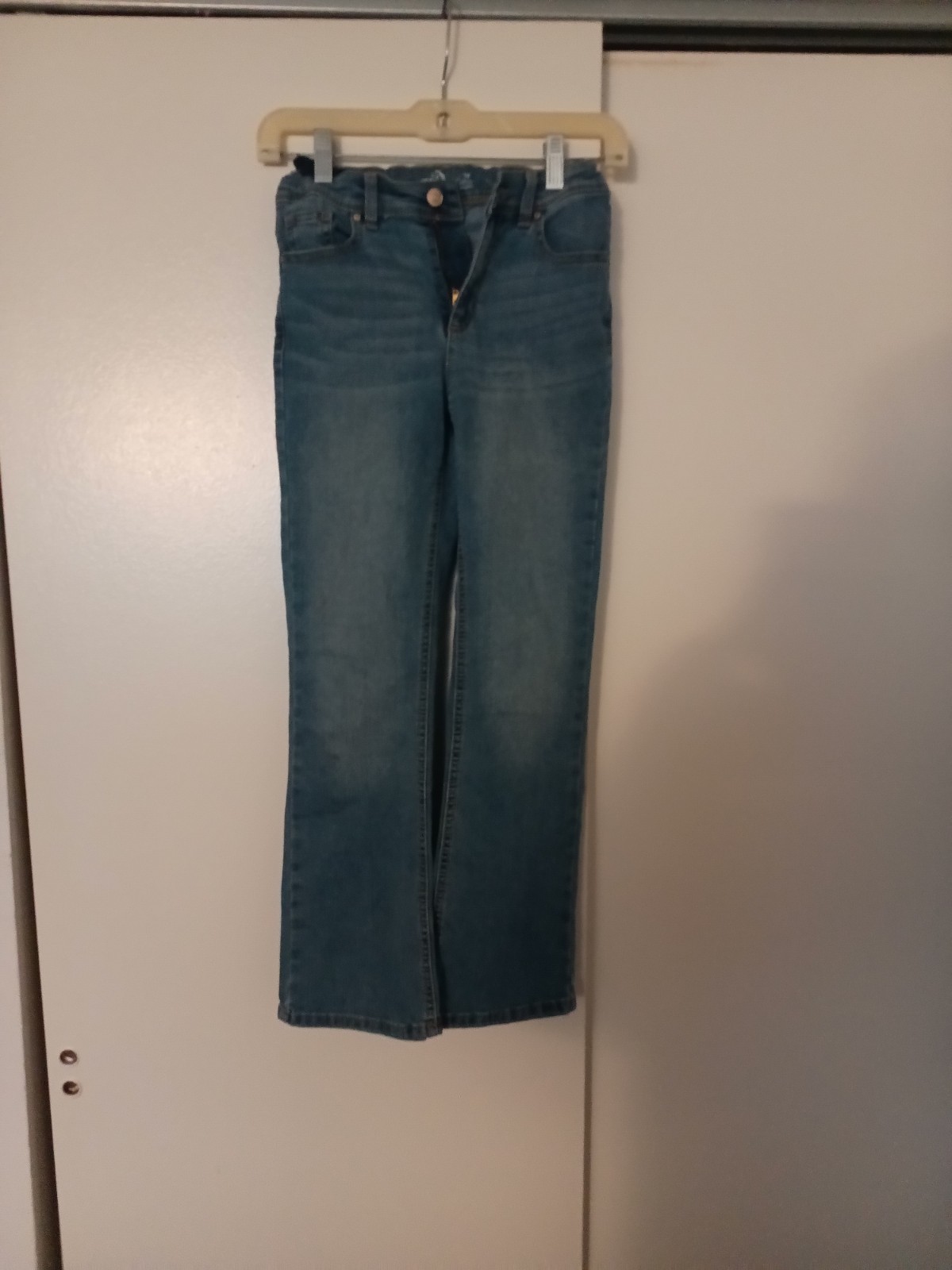 Jordache Girls Bootcut Jeans Size 14 Blue Denim Medium Wash Button Closure