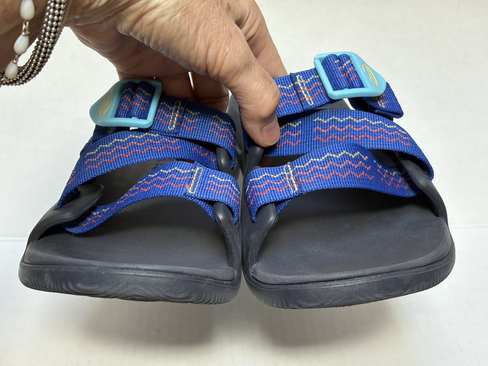 Chaco Chillos Slide Sandal Women’s Sz 8 BLUE Adjustable Straps JCH109584 ~ MINT!