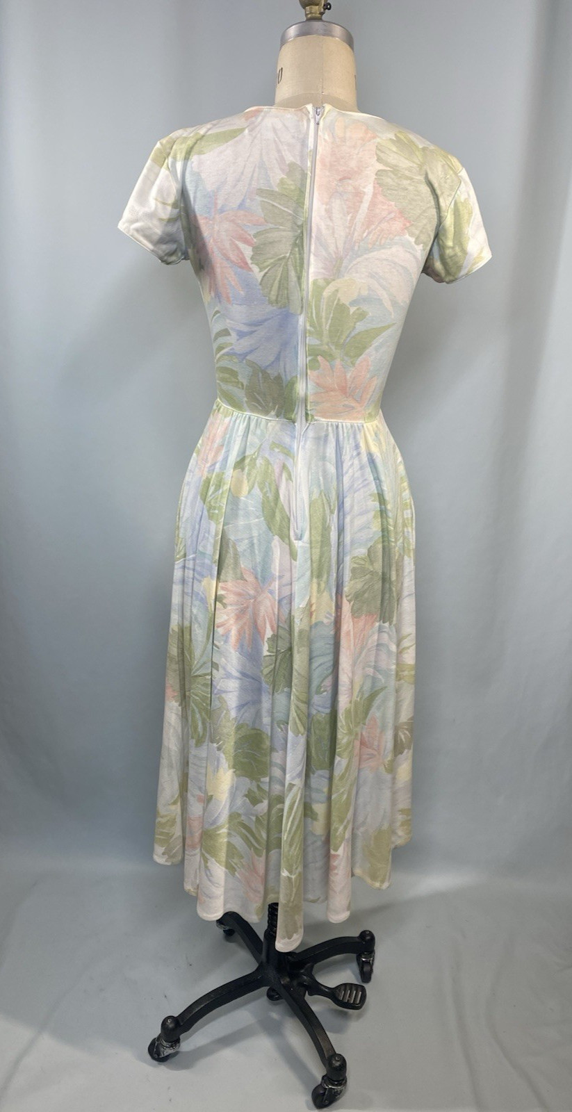Vintage Dress SIZE SMALL floral long classic 80s 90s CAROL ANDERSON pastel