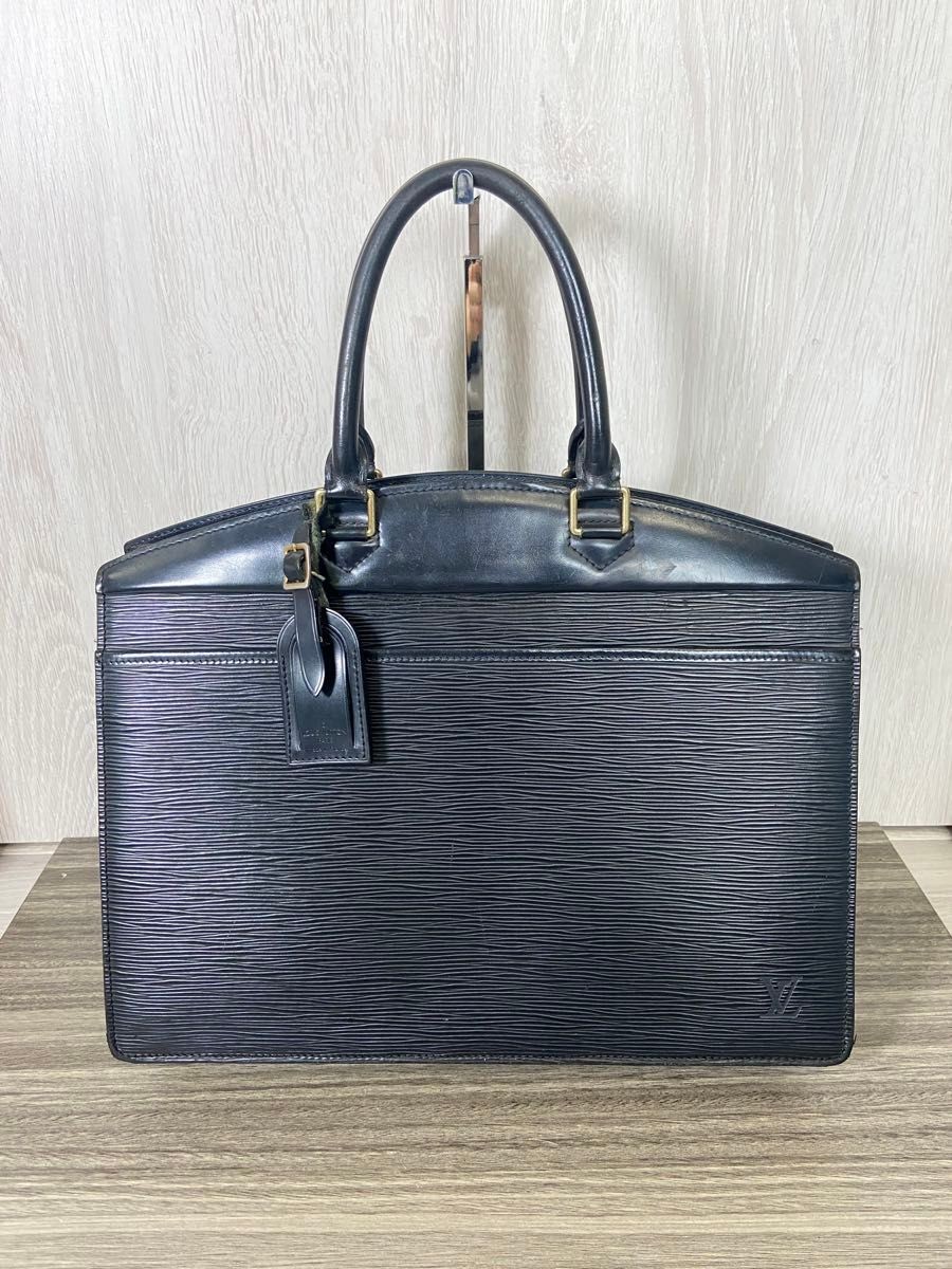 LOUIS VUITTON Bag: Epi Riviera Handbag Noir W36H26D17cm w/o accessories;–