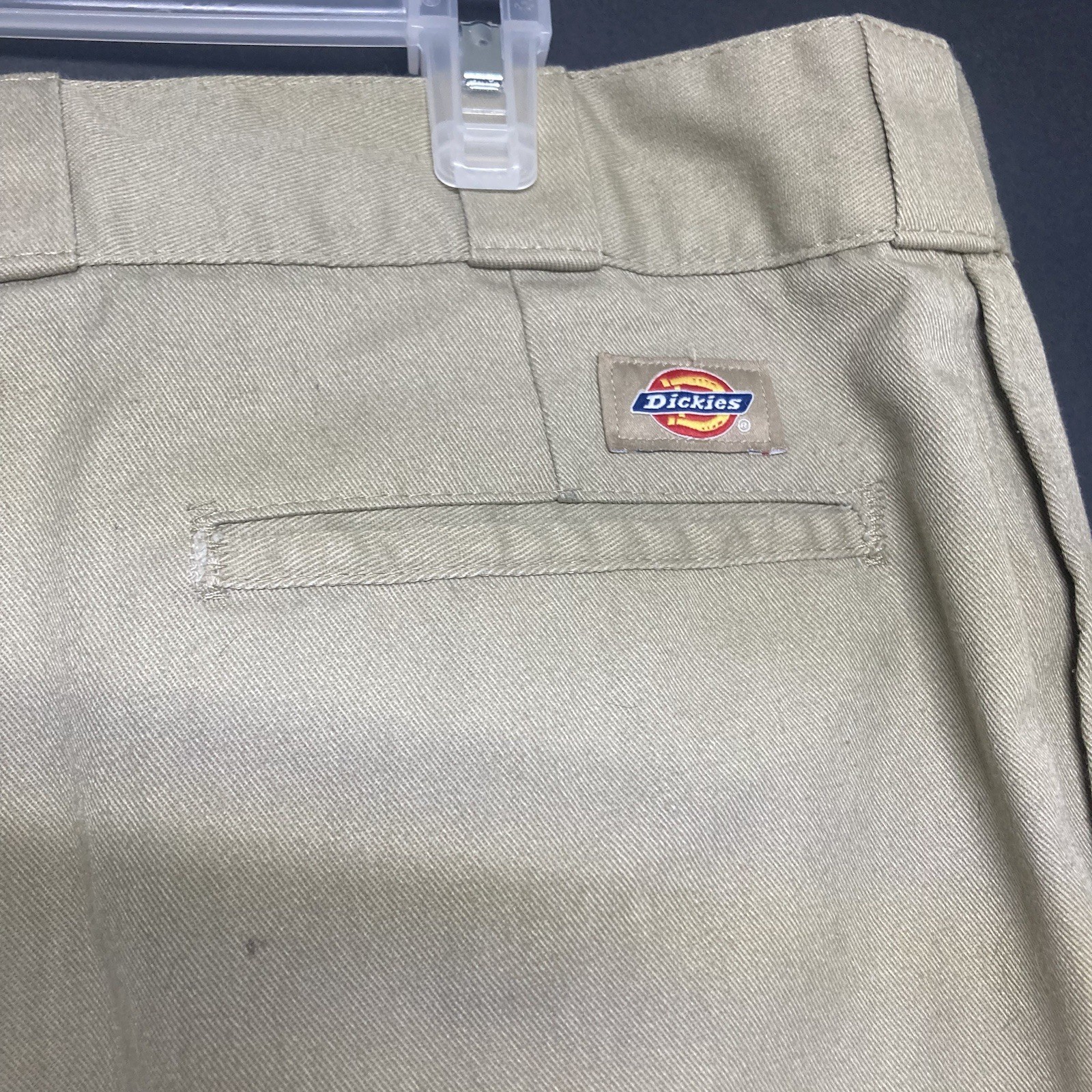 Dickies 874 Work Pants Khaki Cotton Chino Original Fit Size 50×30 work worn