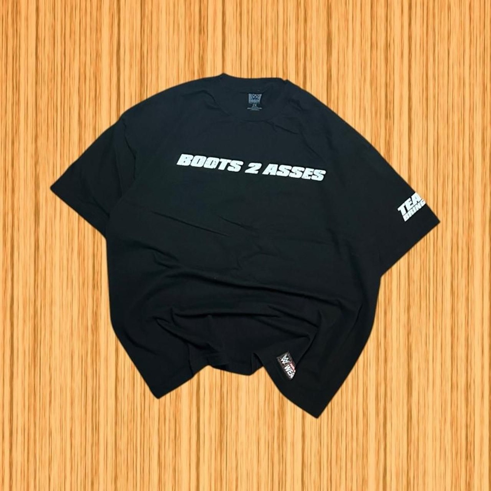 The Rock Boots 2 Asses 24/7 365 Team Bring It Black Graphic T-Shirt