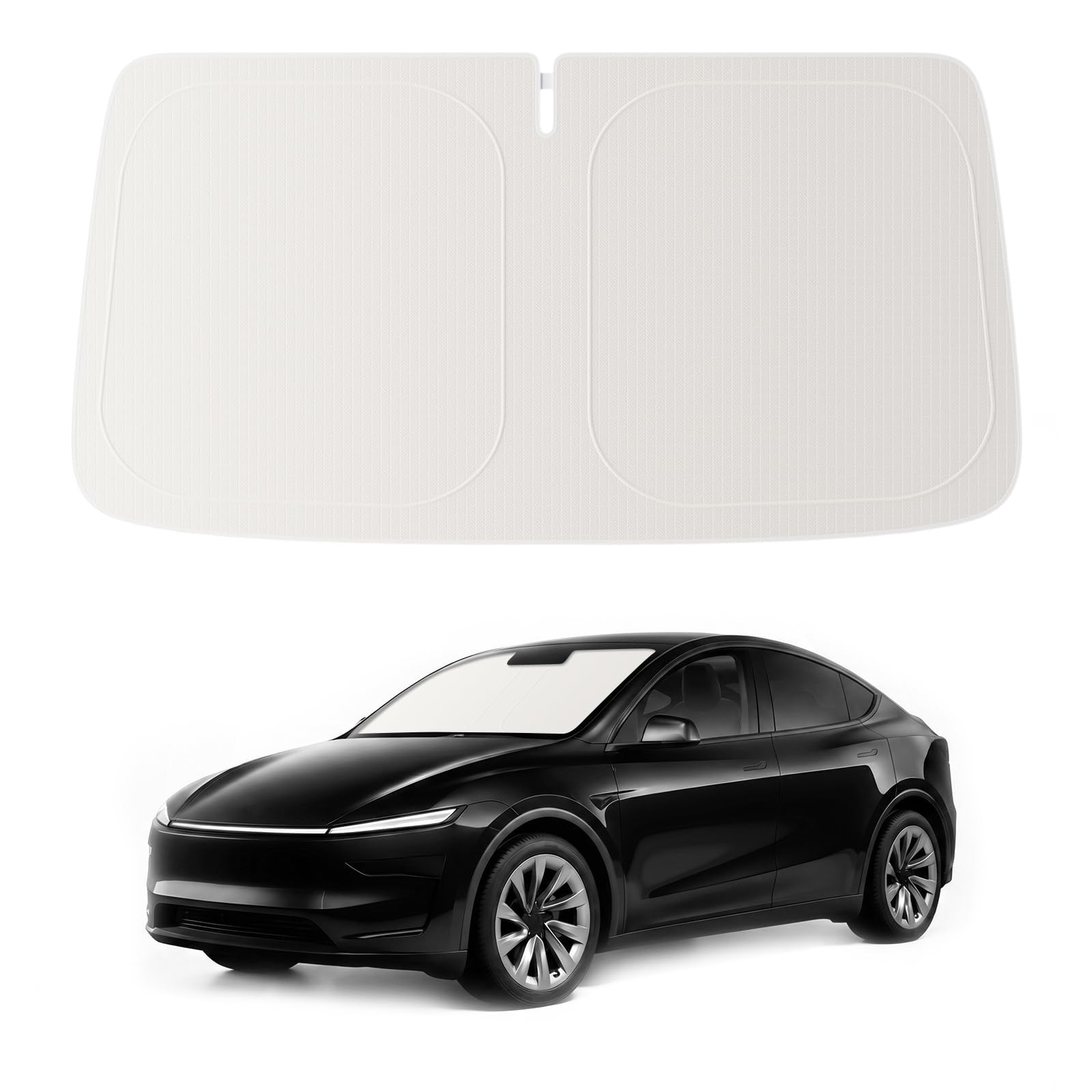 Cooling Car Windshield Sun Shade for Model 3/Y 2014-2026, Green and Beige | 9…
