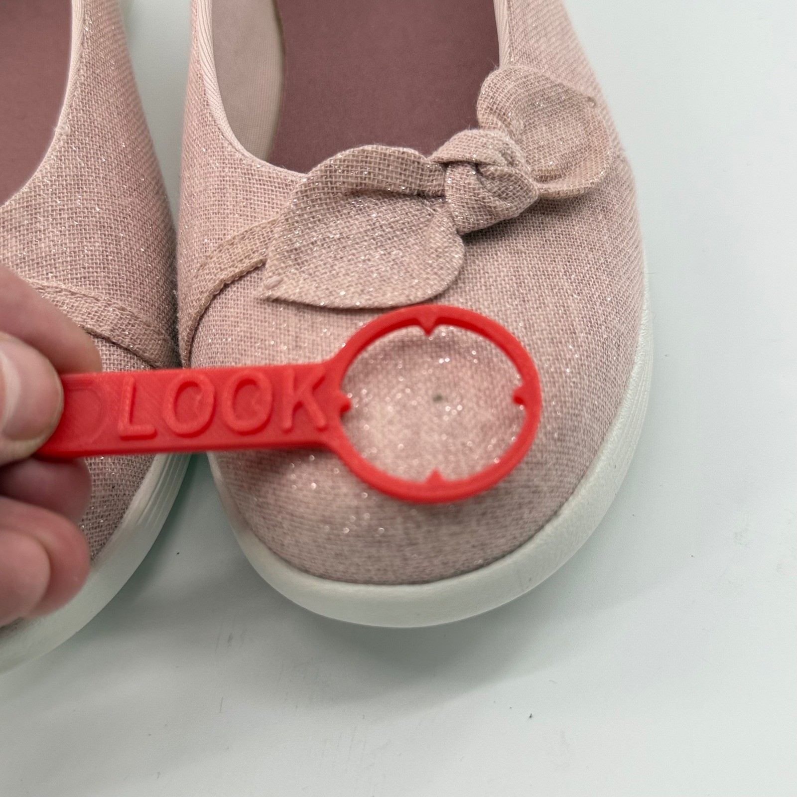 Skechers 7 On The Go Dreamy Slip On Ballet Flats Upscale Afterglow Shimmer Bow