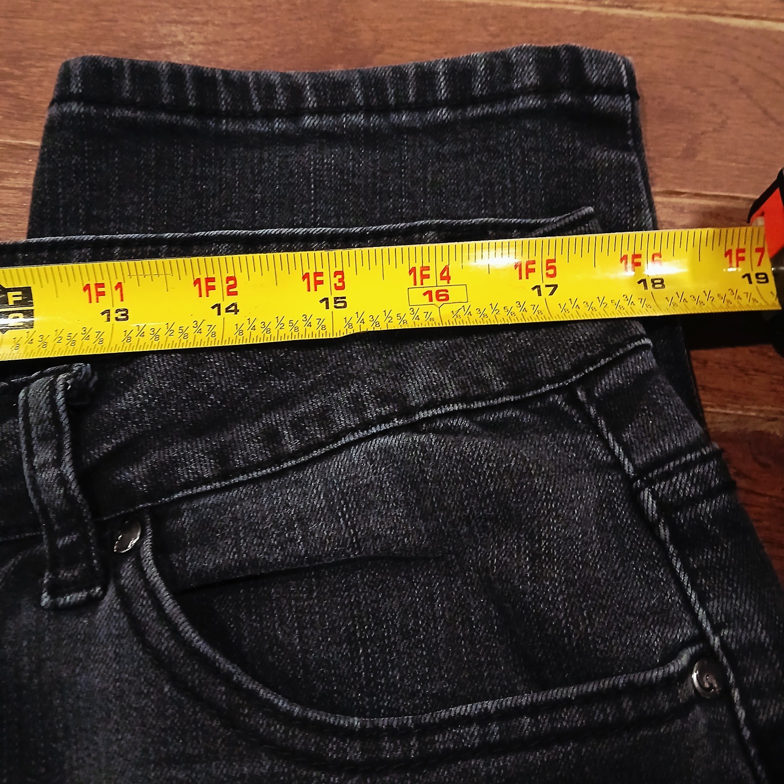 Earl Jean Womens Straight Leg Skinny Black mid rise jeans Sz 16 Western Summer