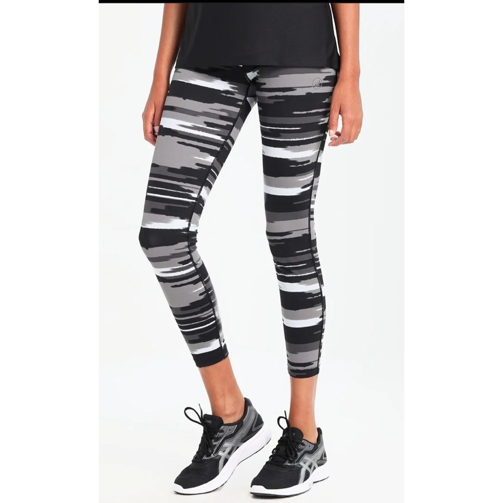 Everlast Sport Womens Gray Black Abstract Print Leggings Size S/P Activewear