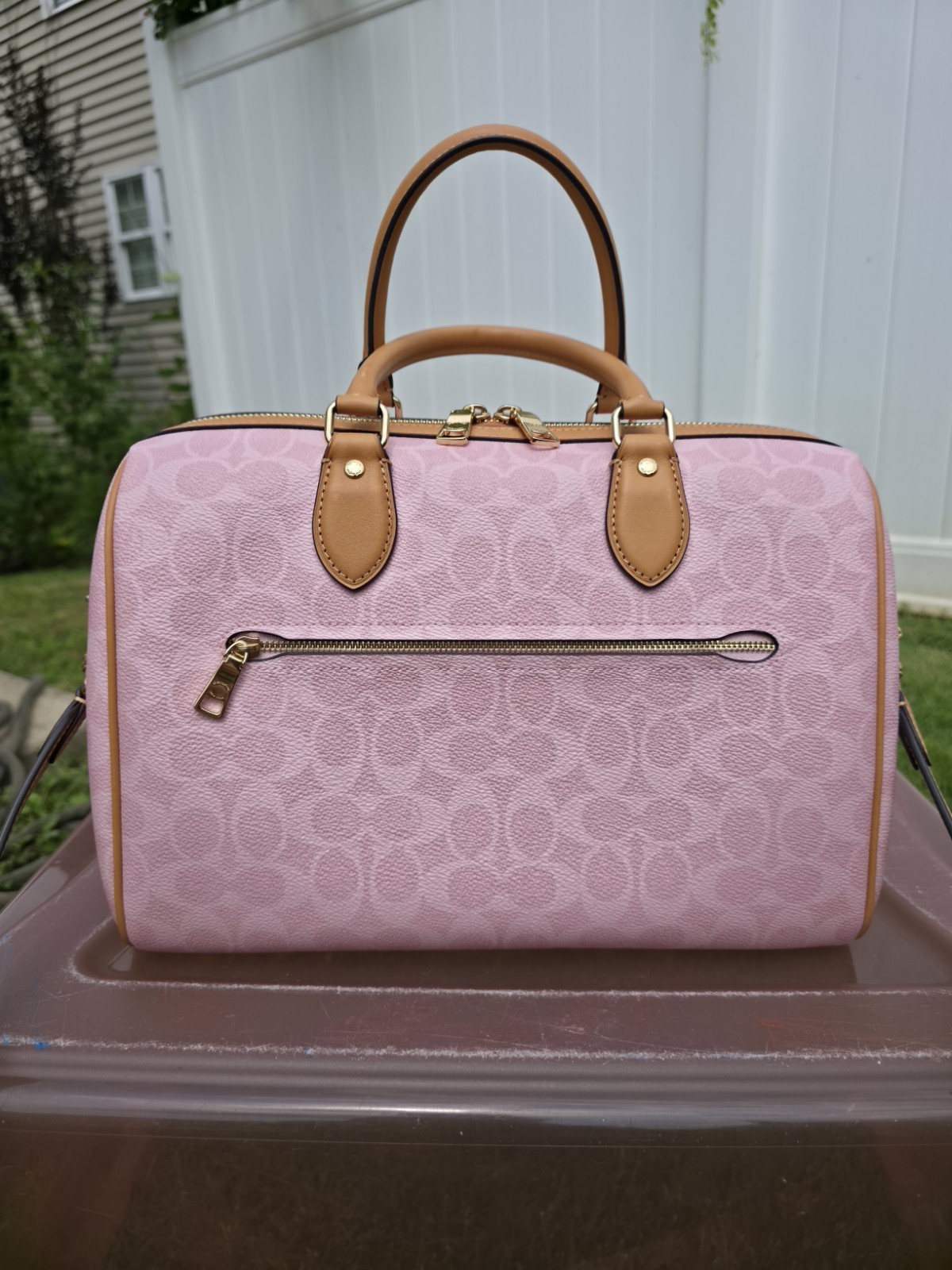 Coach Large Powder Pink Rowan Satchel Bag