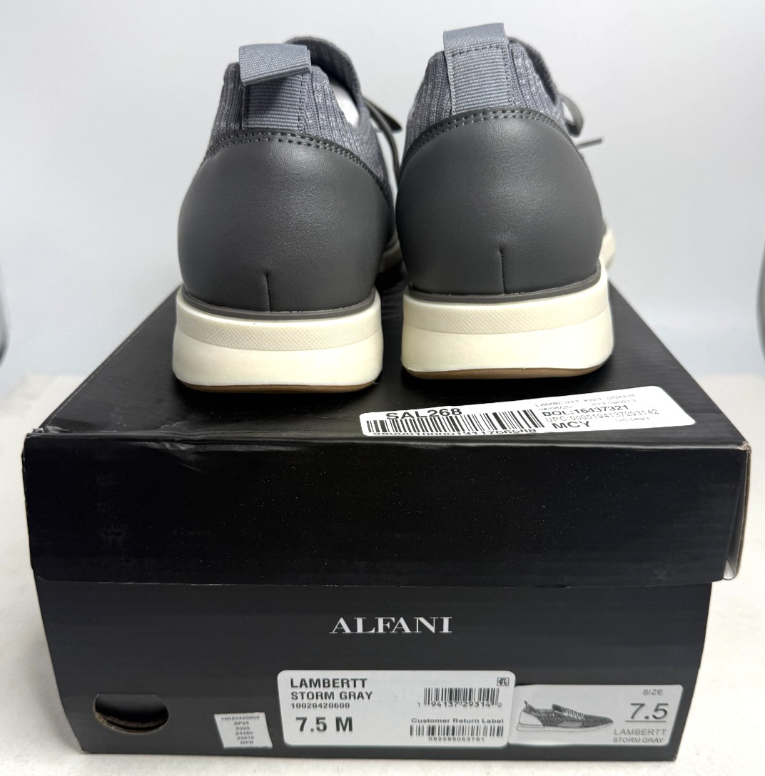 Alfani Lambertt Storm Gray Lace Up Sneaker, Men’s Size – 7.5 M US