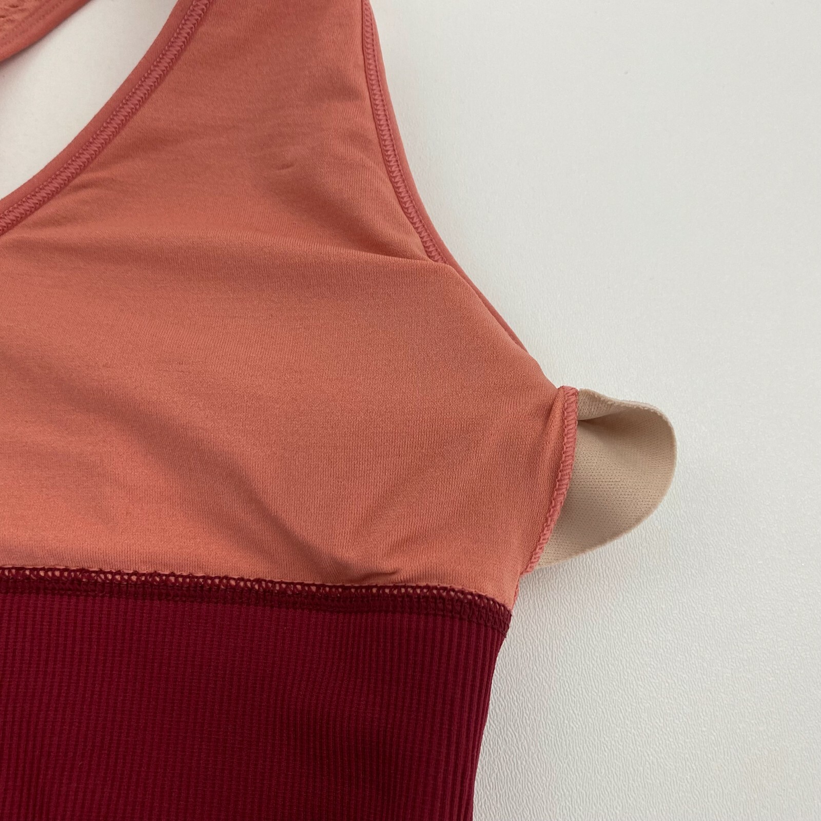 Victoria’s Secret PINK Seamless Lightly Lined Bralette Bra Orange Size L NWT