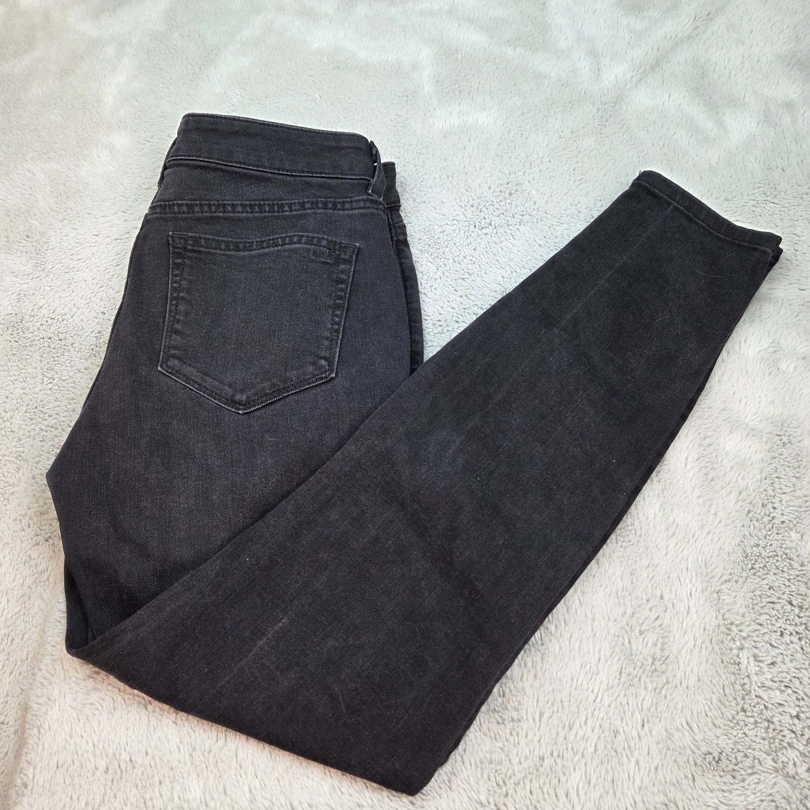 Vineyard Vines Skinny Jeans Womens Sz 6 Stretch Denim Five Pocket Design Black