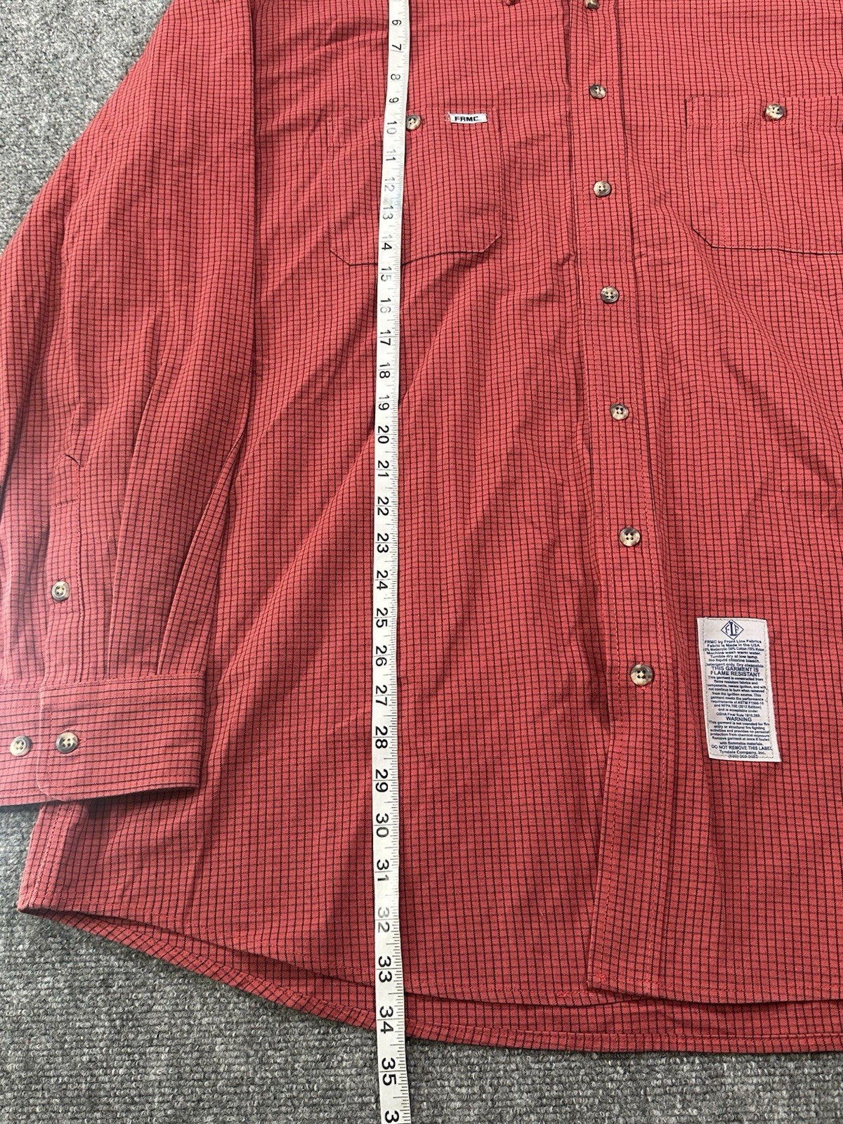 Tyndale FR Men’s 3XL Red Plaid Button Work Shirt Arc Rating 9.1 Cat 2 Welder