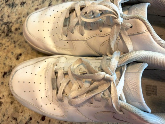 Nike Air Force 1 Triple White Leather Low Top 315122-111, Size 15.0/EUR 49.5