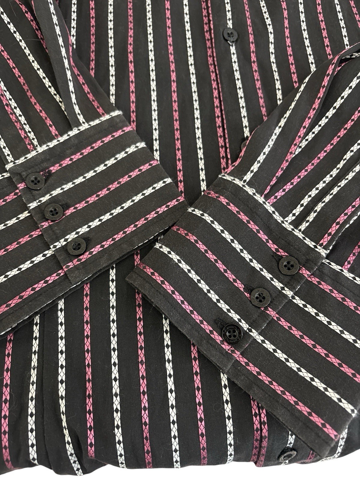 7 Diamonds Lot of 2 Men’s XXXL Big & Tall Striped Long Sleeve Dress Shirts