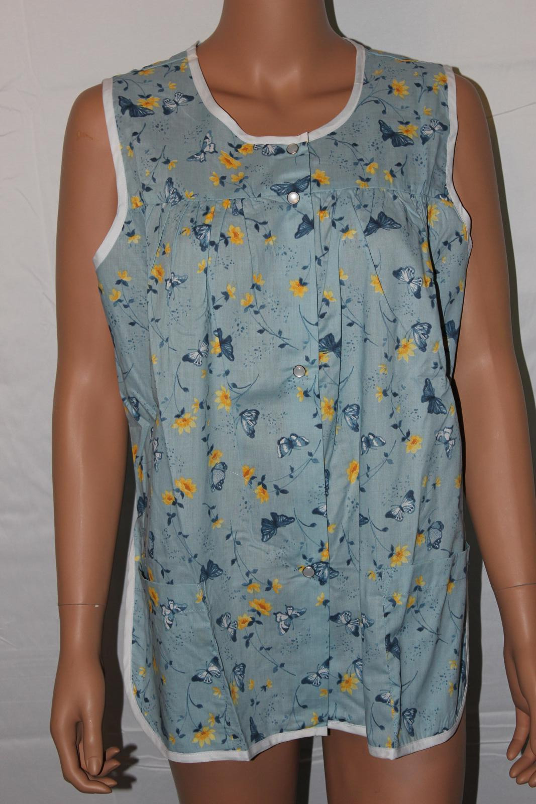 NEW EASY ESSENTIALS SNAP FRONT SMOCK COBBLER APRON BUTTERFLY M L XL 1X 2X 3X 4X