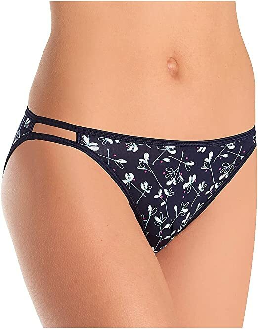 4 pack VANITY FAIR String Bikini ILLUMINATION 18108 panty Mixed PRINTS – 7 / L