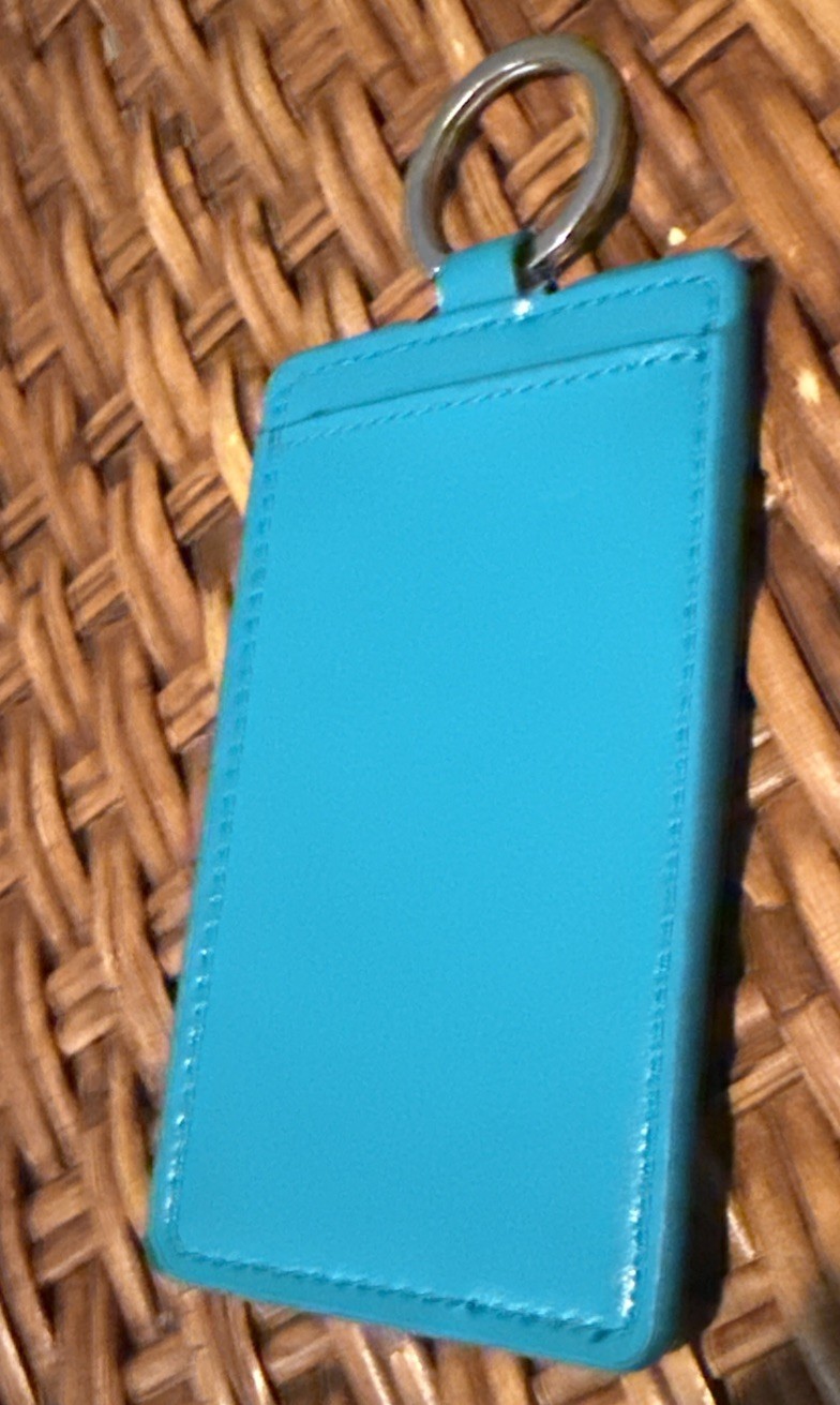 ID Holder Key Chain Teal