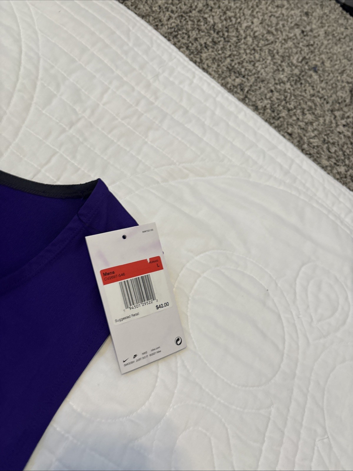 Nike Large Stock Tank Running Singlet Purple CV2697-546 NWT